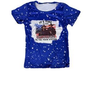 Yellowstone Tee Shirt Kids  XL 5-6T Blue political